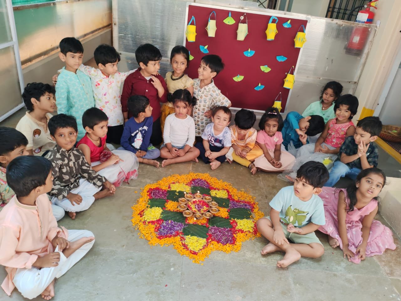 Children doing art activity